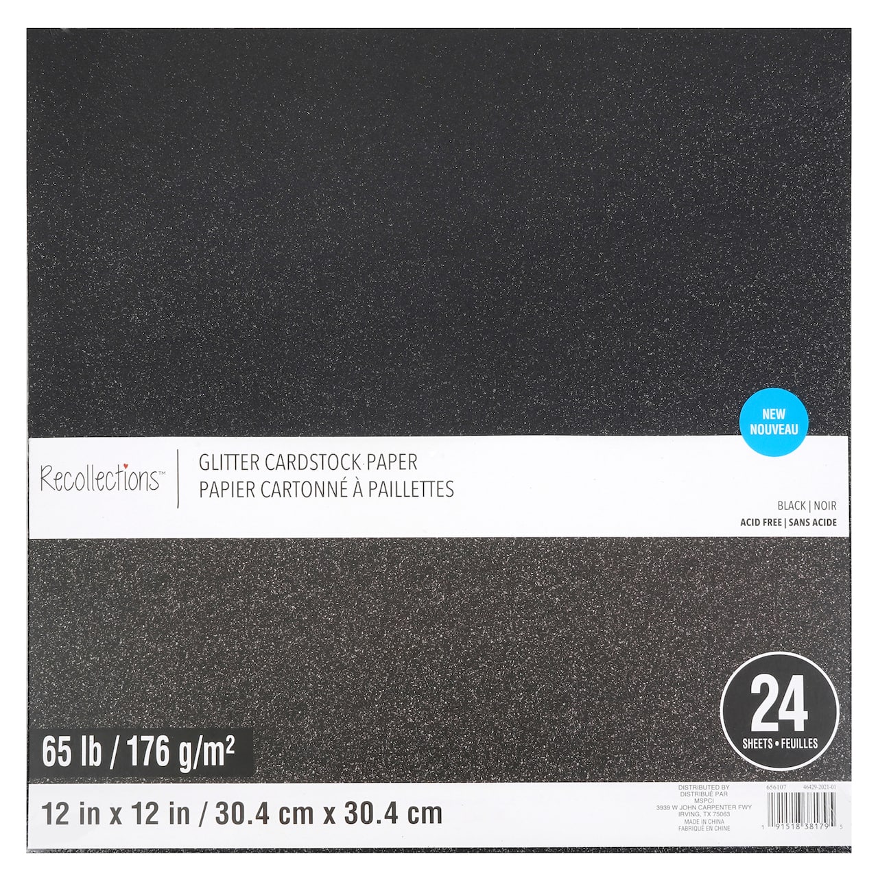 Glitter 12" x 12" Cardstock Paper Pack by Recollections™, 24 Sheets